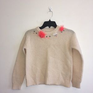 Girls Crewcuts Lambs Wool Waffle Sweater